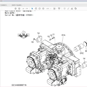 Kawasaki Wheel Loader ZX870 7 Operational & Service Manual & Parts Manual