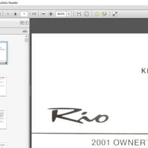 Kia Motors 2001 Rio Owners Manual - PDF DOWNLOAD