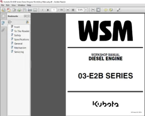 Kubota 03-E2B Series Diesel Engine Workshop Manual - PDF DOWNLOAD