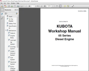 Kubota 05 Series Diesel Engine Workshop Manual - PDF DOWNLOAD