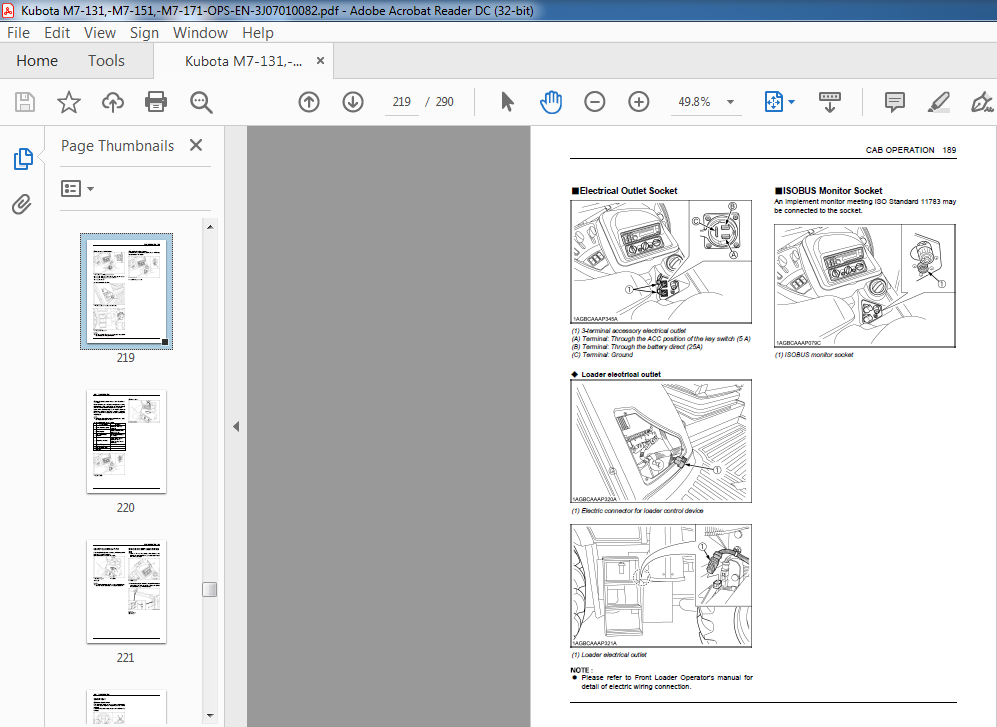 Kubota M7-131·M7-151·M7-171 Tractor Operator's Manual - PDF DOWNLOAD ...