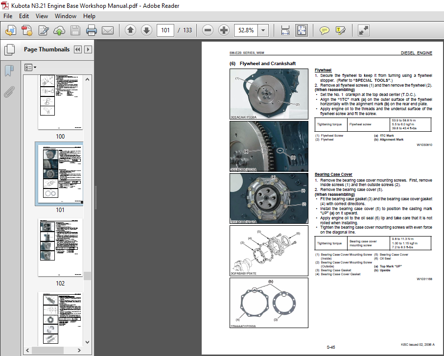 Kubota N3.21 Engine Base Workshop Manual - PDF DOWNLOAD - HeyDownloads ...