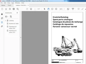 Liebherr LTM1095-5.1 Parts Manual Sn 044228 - PDF DOWNLOAD