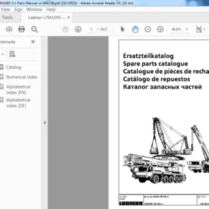 Liebherr LTM1095-5.1 Parts Manual Sn 044238 - PDF DOWNLOAD