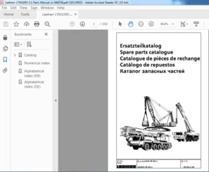 Liebherr LTM1095-5.1 Parts Manual Sn 044258 - PDF DOWNLOAD