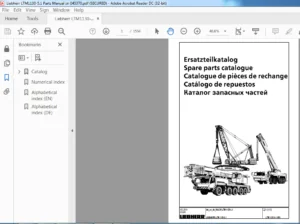 Liebherr LTM1130-5.1 Parts Manual Sn 045370 - PDF DOWNLOAD