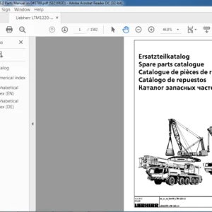 Liebherr LTM1220-5.2 Parts Manual Sn 045789 - PDF DOWNLOAD