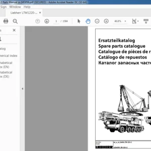 Liebherr LTM1220-5.2 Parts Manual Sn 045856 - PDF DOWNLOAD