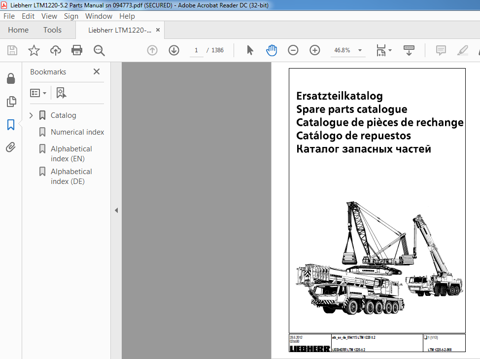 Spare Parts Liebherr. LTM 1220. Liebherr LTM 1040 spare Parts catalogue. Liebherr 1220 характеристики.