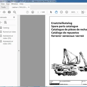 Liebherr LTM1220-5.2 Parts Manual Sn 045763 - PDF DOWNLOAD