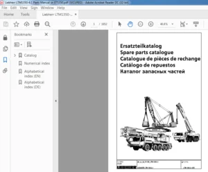 Liebherr LTM1350-6.1 Parts Manual Sn 071350 - PDF DOWNLOAD