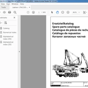 Liebherr LTM1350-6.1 Parts Manual Sn 071350 - PDF DOWNLOAD