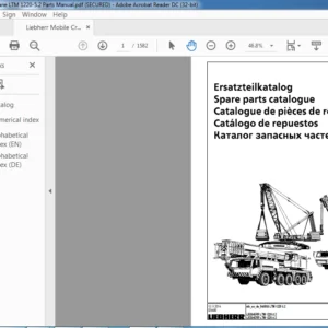 Liebherr Mobile Crane LTM 1220-5.2 Parts Manual - PDF DOWNLOAD