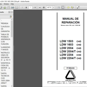 Lombardini LDW 1503 1603 2004 2004T 2204 2204T Manual De Reparacion - PDF DOWNLOAD