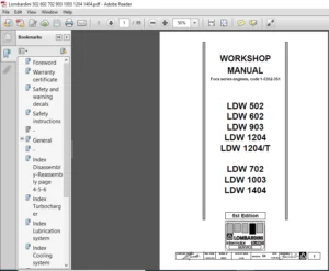 Lombardini LDW 502 602 903 1204T 702 1003 1404 Service Manual - PDF DOWNLOAD