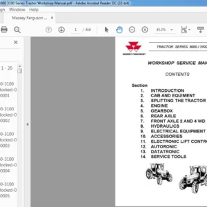 Massey Ferguson MF 3000 3100 Series Tractor Workshop Manual - PDF DOWNLOAD