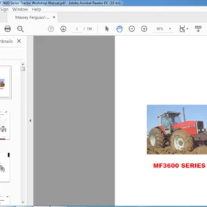 Massey Ferguson MF 3600 Series Tractor Workshop Manual - PDF DOWNLOAD
