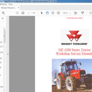 Massey Ferguson MF 4200 Series Tractor Workshop Manual - PDF DOWNLOAD