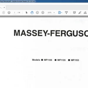 Massey Ferguson MF1105 MF1135 MF1135 Workshop Manual - PDF DOWNLOAD