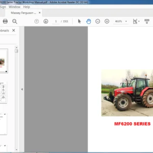 Massey Ferguson MF6200 Series Tractor Workshop Manual - PDF DOWNLOAD