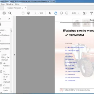 Massey Ferguson MF6400 Series Tractor Workshop Manual - PDF DOWNLOAD