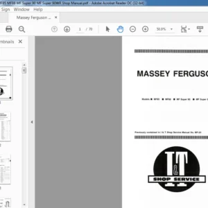 Massey Ferguson MF85 MF88 MF Super 90 MF Super 90WR Shop Manual - PDF DOWNLOAD
