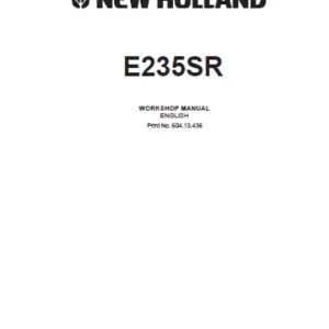 New Holland E235SR Service Repair Manual 604-13-436 - PDF DOWNLOAD