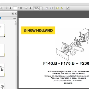 New Holland F140.B F170.B F200.B Service Repair Manual - PDF DOWNLOAD