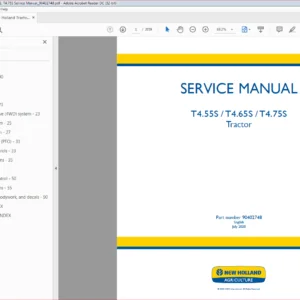 New Holland Tractor T4.55S, T4.65S, T4.75S Service Manual 90402748 - PDF DOWNLOAD
