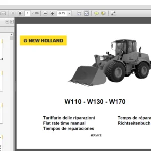 New Holland W110 W130 W170 Service Repair Manual (604.07.242.50) - PDF Download