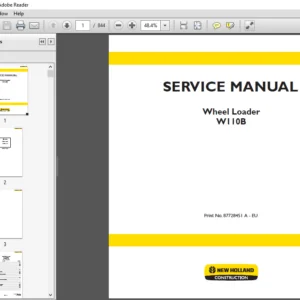 New Holland W110B Wheel Loader Service Manual 8772845I A-EU - PDF DOWNLOAD