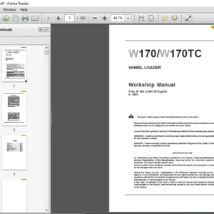 New Holland W170 W170TC Wheel Loader Workshop Manual 604.13.497.00 - PDF DOWNLOAD