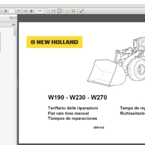 New Holland W190 W230 W270 Service Repair Manual (604.07.229.50) - PDF Download