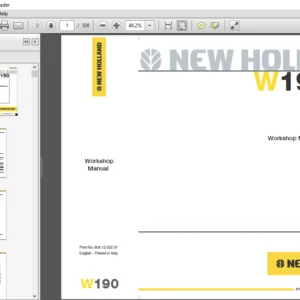 New Holland W190 Workshop Manual 604.13.502.01 - PDF DOWNLOAD