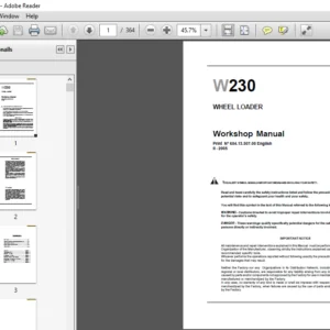 New Holland W230 Wheel Loader Workshop Manual (604.13.507) - PDF Download