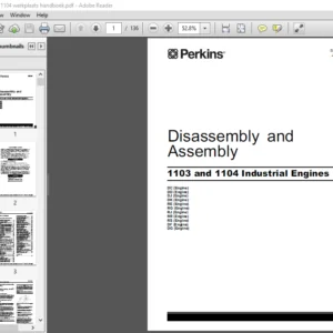 Perkins 1103 & 1104 Industrial Engines Disassembly & Assembly Manual - PDF DOWNLOAD