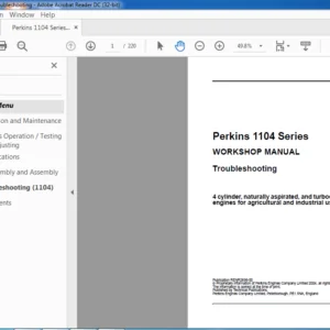 Perkins 1104 Series Troubleshooting Workshop Manual - PDF DOWNLOAD