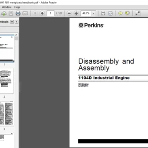 Perkins 1104D Industrial Engines Disassembly & Assembly Manual - PDF DOWNLOAD