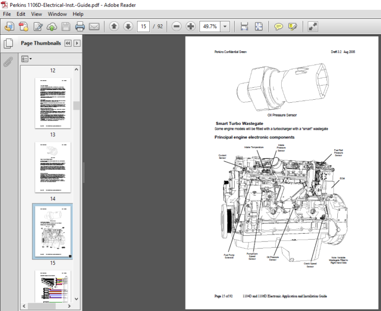 Perkins 1104D and 1106D Electrical and Electronic Installation Guide ...