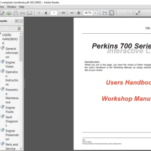 Perkins 700 Series Workshop Manual - PDF DOWNLOAD