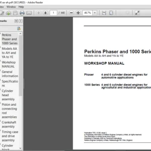 Perkins Phaser & 1000 Series Workshop Manual - PDF DOWNLOAD