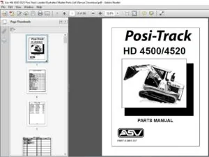 Posi Track  Hd 4500 4520 Loader Illustrated Parts Manual - PDF DOWNLOAD