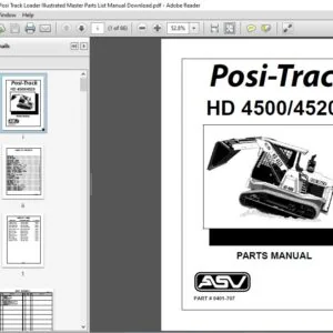 Posi Track  Hd 4500 4520 Loader Illustrated Parts Manual - PDF DOWNLOAD