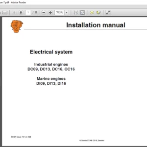 Scania DC09 DC13 DC16 OC16 DI09 DI13 DI16 Electrical Installation Manual - PDF DOWNLOAD