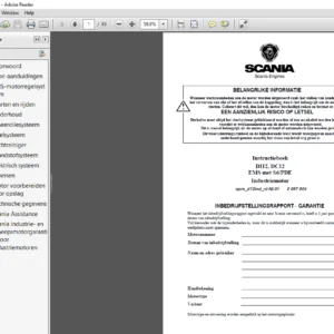 Scania DC12 en DI12 industriemotoren met EMS S6PDE inspuitsystemen - PDF DOWNLOAD