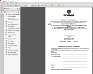 Scania DC16 EMS S6 PDE Operator's Manual - PDF DOWNLOAD
