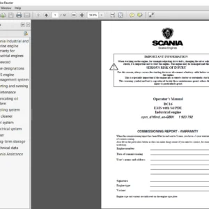 Scania DC16 EMS S6 PDE Operator's Manual - PDF DOWNLOAD