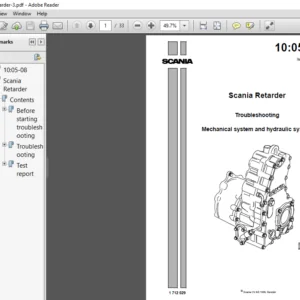 Scania Retarder Mechanical system and hydraulic system Troubleshooting Manual - PDF DOWNLOAD