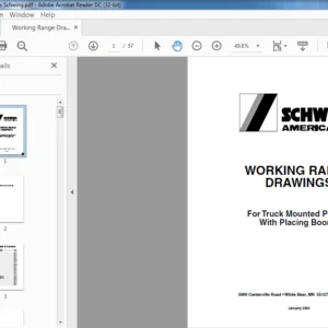 Schwing America Working Range Drawings Manual - PDF DOWNLOAD