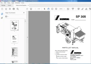 Schwing SP 305 Parts list Manual - PDF DOWNLOAD